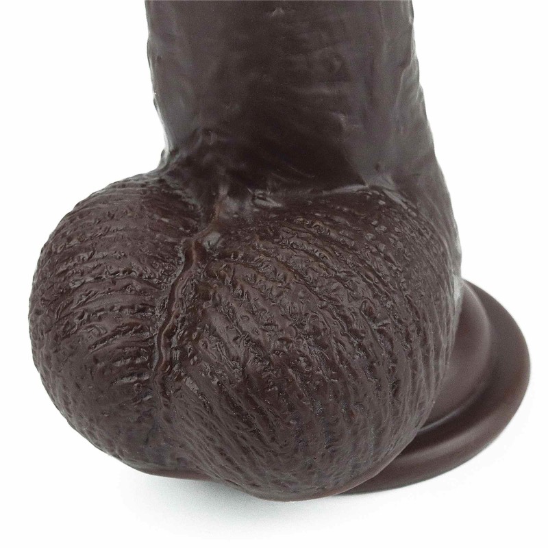 Murzyńskie dildo z dwuwarstwowego materiału 23 cm